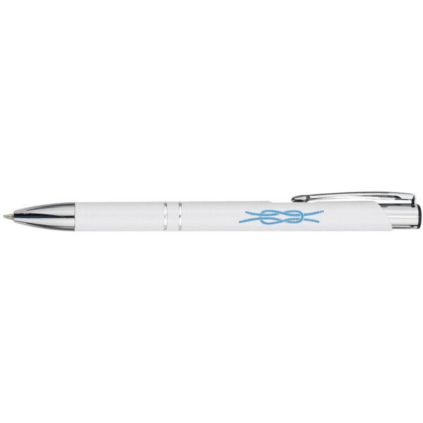 Moneta aluminium click ballpoint pen - White Thumbnail